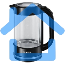 Чайник электрический Bosch TWK70B03 1.7л. 2400Вт черный (корпус: стекло)