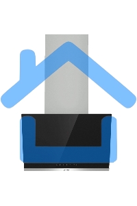 Вытяжка наклонная Gorenje WHI649X21P черный/серебристый, 60 см, 740 куб. м/ч, 67 дБ