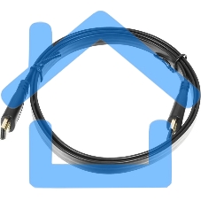 Кабель аудио-видео Buro Flat HDMI (m)/HDMI (m) 1м. черный