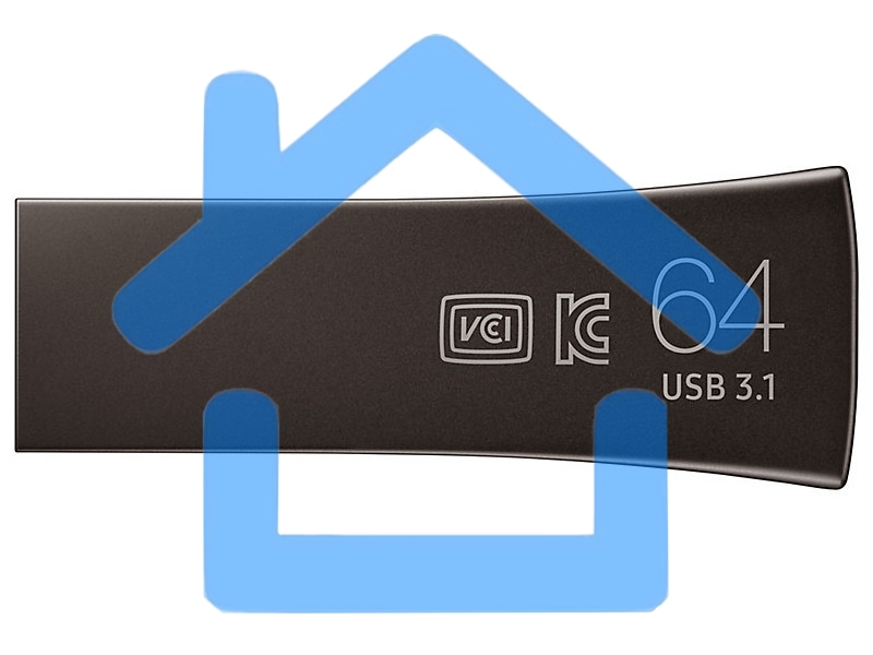Флешка USB R/W 64Gb USB Drive <USB 3.1> Samsung BAR Plus (up to 300Mb/s) (MUF-64BE3/APC) серебристый