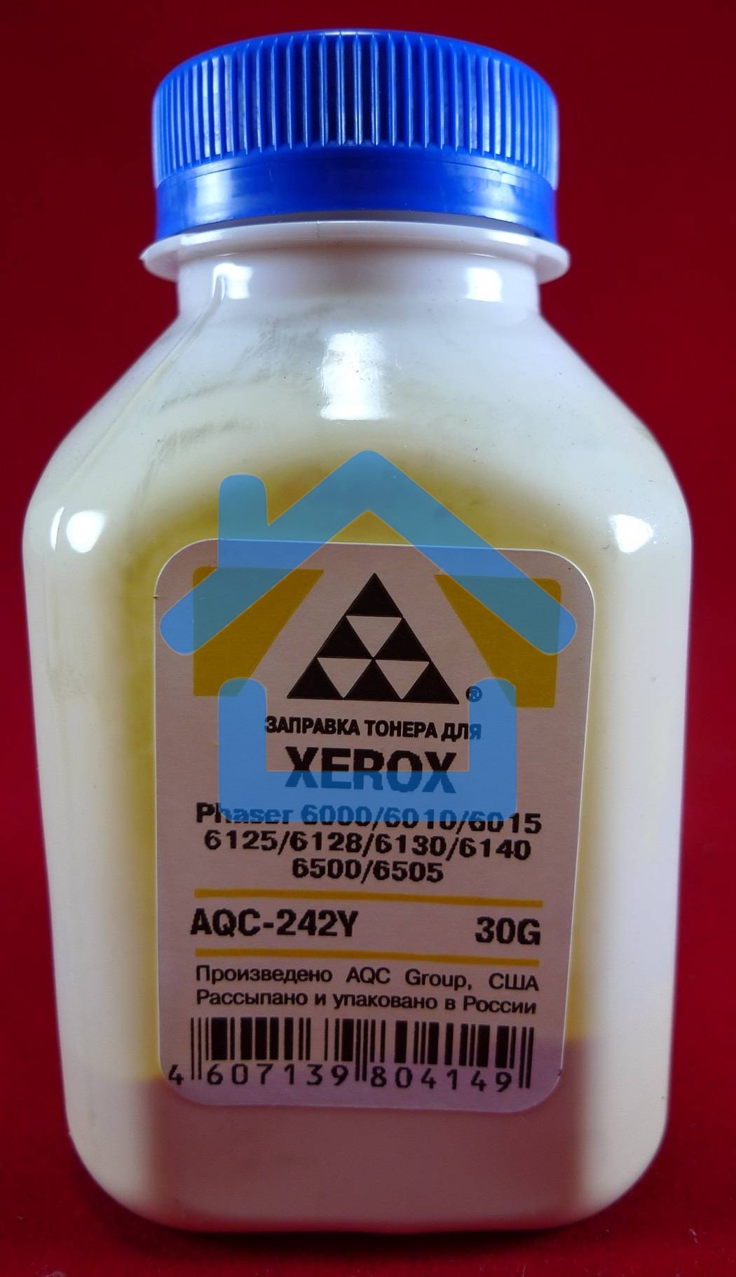 Тонер XEROX Phaser 6000/6010/6015/6125/6128/6130/6140/6500/6505 Yellow, (фл.30г.) AQC фас. России