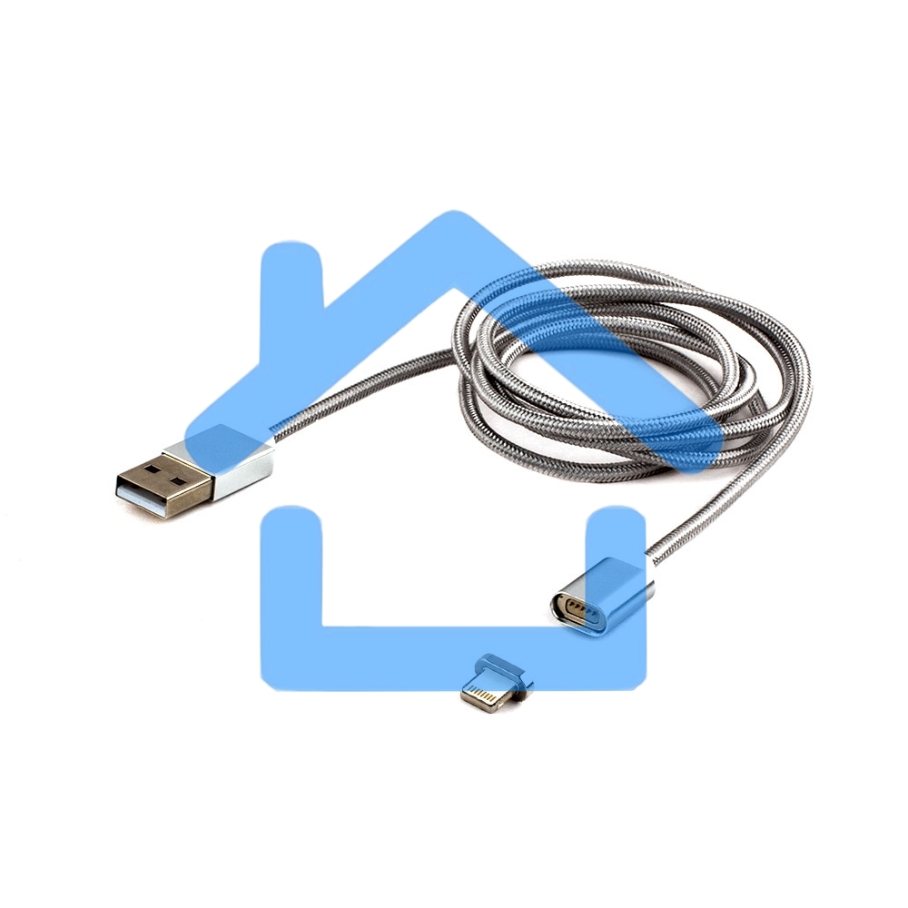 Кабель Cablexpert магнитный USB 2.0 CC-USB2-AMLMM-1M, AM/ iPhone lightning, магнитный кабель, 1м, алюминиевые разъемы, коробка