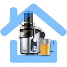 Соковыжималка Centek CT-1212 (черный, сталь) 1200Вт, 2 скор. + Pulse, стакан 1100 мл, горловина 75мм