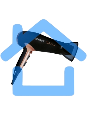 Фен Centek CT-2241 (РОЗОВОЕ ЗОЛОТО+черный) 1900Вт, 2 скорости, 3 режима (в уп. 10 шт)