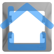 Рамка 1-м Glossa алюм. SchE GSL000301