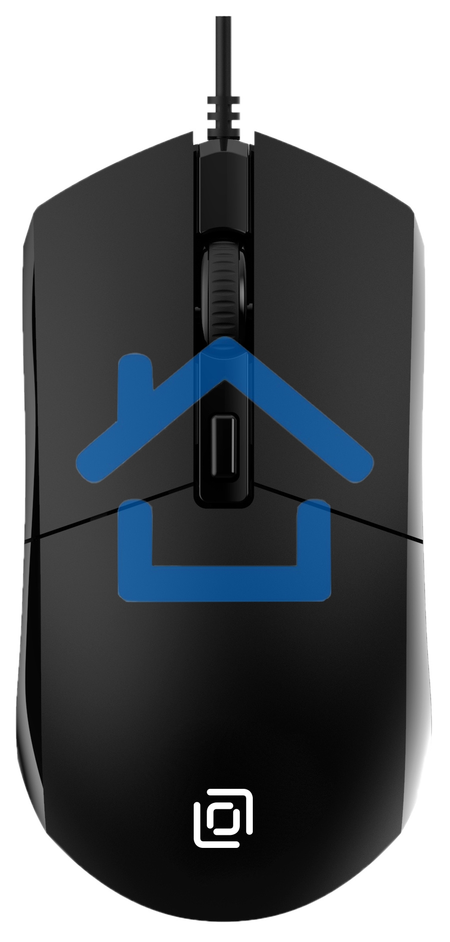Мышь проводная Oklick 207M черный, 2400 dpi, USB, кнопки - 4