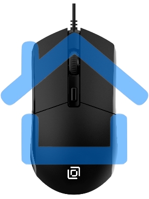 Мышь проводная Oklick 207M черный, 2400 dpi, USB, кнопки - 4