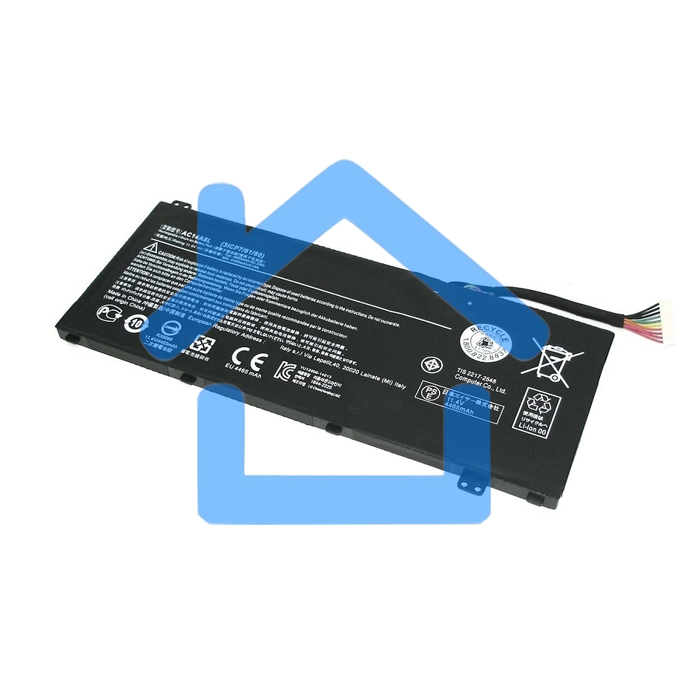 Аккумуляторная батарея для ноутбука Acer Aspire VN7-571G, VN7-791 11.4V 4465mAh 51Wh AC14A8L черный