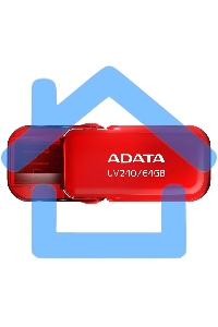 Флешка USB ADATA UV240 (AUV240-64G-RRD), 64 Gb, USB 2.0, R/W 15/5, красный