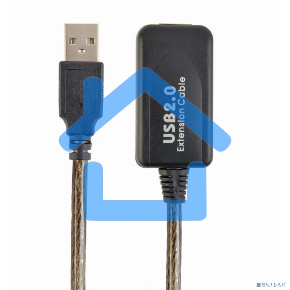 Кабель удлинитель USB 2.0 активный Cablexpert UAE-01-15M, AM/AF, 15м