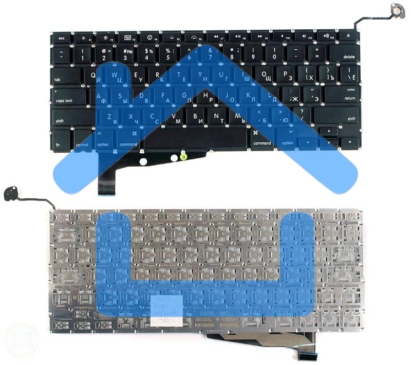 Клавиатура для ноутбука MacBook A1286 без SD плоский ENTER