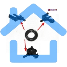 Уплотнитель переходника бойлера Bosch TES, Siemens EQ, Neff, Gaggenau