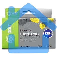 Картридж струйный Cactus CS-EPT1284 (T1284) желтый (7 мл) для Epson Stylus S22/S125/SX420/SX425/Office BX305