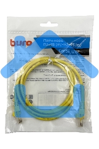 Патч-корд Buro UTP cat5E 1.5м желтый RJ-45 (m)-RJ-45 (m)