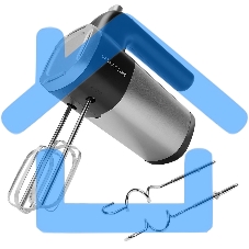 Миксер электрический Galaxy Line GL 2226, черный с серебристым, ручной, 700 Вт, 5 скоростей + режим 