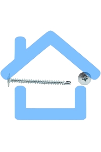 Саморез с прессшайбой KRANZ ПШС сверло 4.2х50, упаковка поставщика ( 3 000 шт. )