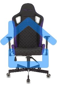 Кресло игровое Knight OUTRIDER черный/фиолетовый ромбик эко.кожа с подголов. крестовина металл