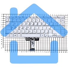 Клавиатура для ноутбука Asus K413JA серебристая с подсветкой