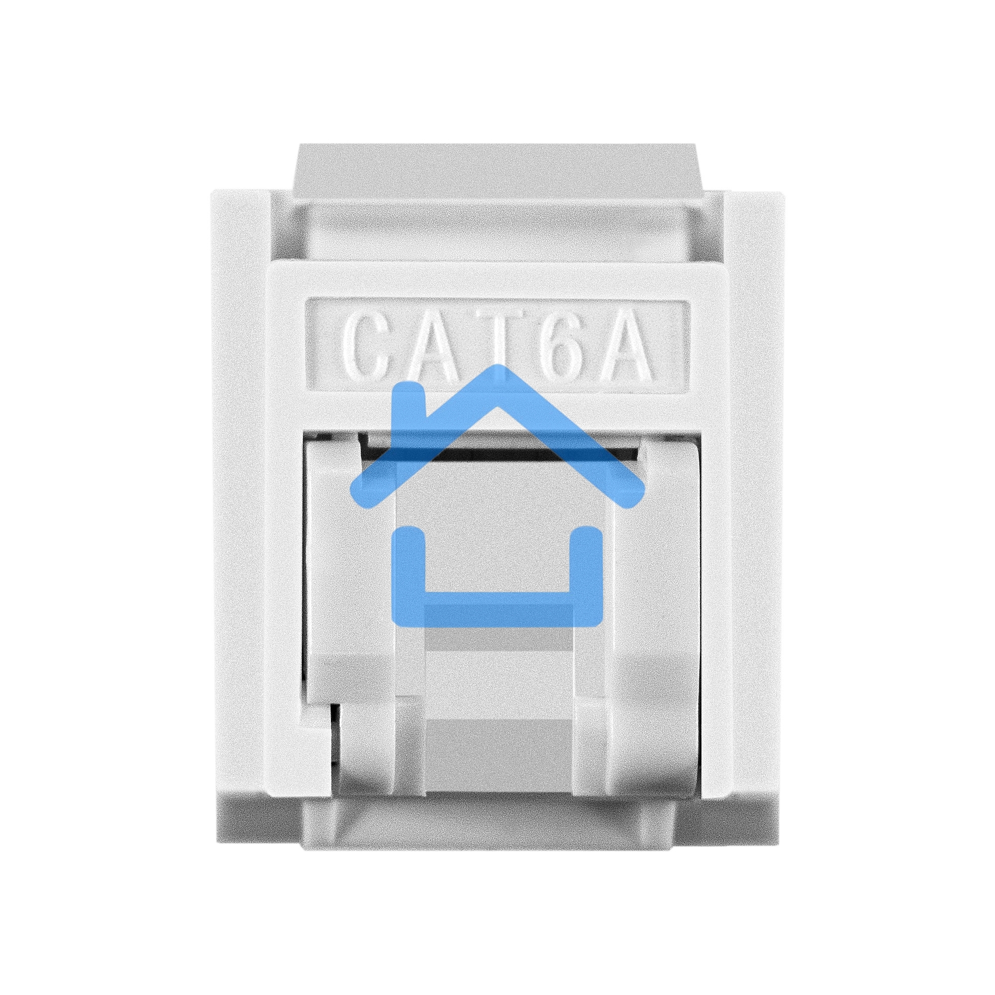 Модуль-вставка Keystone Jack RJ-45 ExeGate KJ-8P8C-U-C6A-180SH-Dual (Кат.6A, неэкранированная, 180 градусов, со шторками, IDC Krone/110)