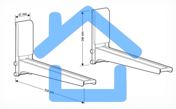 Кронштейн для СВЧ Holder MWS-2005 белый макс.40кг настенный фиксированный