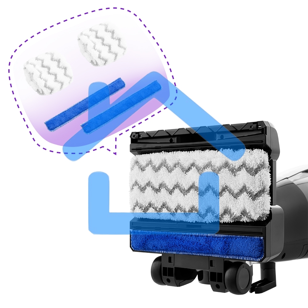 Пылесос вертикальный паровой Kitfort KT-575-1 черный, питание питание от сети, 1600 Вт, уборка влажная/паром/сухая, пылесборник 1.1 л