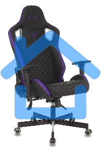 Кресло игровое Knight OUTRIDER черный/фиолетовый ромбик эко.кожа с подголов. крестовина металл