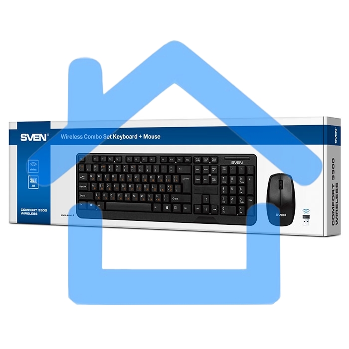 Клавиатура + мышь Sven Comfort 3300 Wireless Беспроводной SV-03103300WB