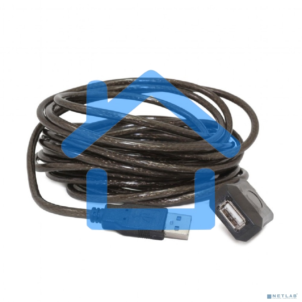 Кабель удлинитель USB 2.0 активный Cablexpert UAE-01-15M, AM/AF, 15м