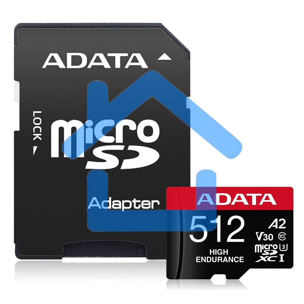 Карта памяти MICRO SDXC 512Gb W/AD. AUSDX512GUI3V30SA2-RA1 ADATA