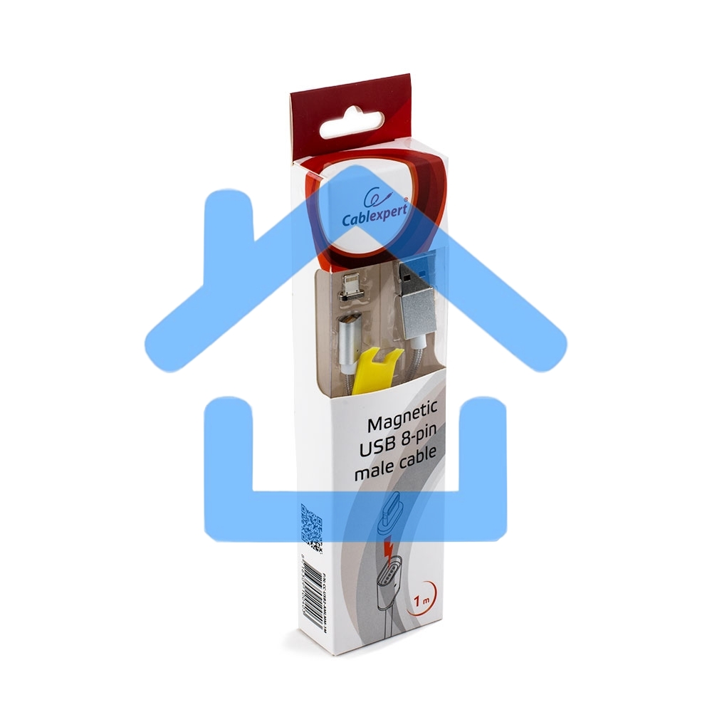 Кабель Cablexpert магнитный USB 2.0 CC-USB2-AMLMM-1M, AM/ iPhone lightning, магнитный кабель, 1м, алюминиевые разъемы, коробка