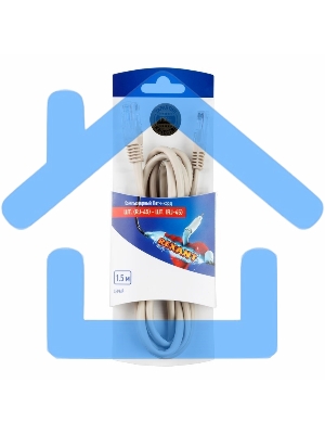 Пaтч-корд U/UTP Rexant, кат.5e, RJ45-RJ45, неэкранированный, PVC серый, 1,5м