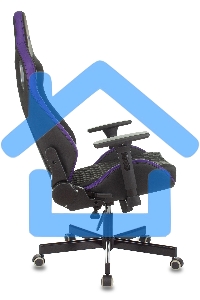 Кресло игровое Knight OUTRIDER черный/фиолетовый ромбик эко.кожа с подголов. крестовина металл