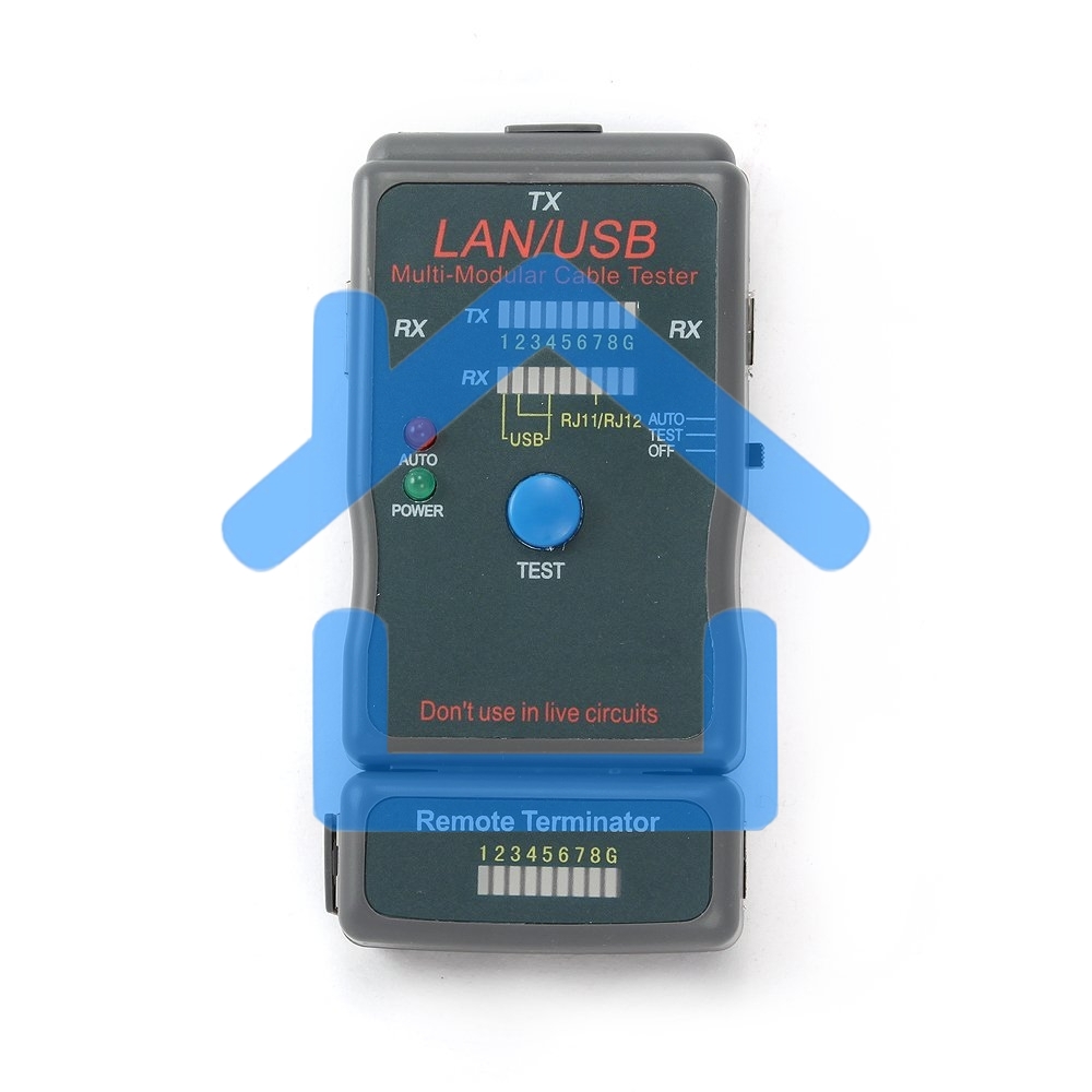 Тестер LAN Cablexpert NCT-2, 100/1000 Base-TX, для UTP, STP, RJ-11, USB-кабеля
