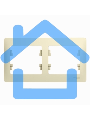 Рамка 2-м Glossa горизонт. беж. SchE GSL000202