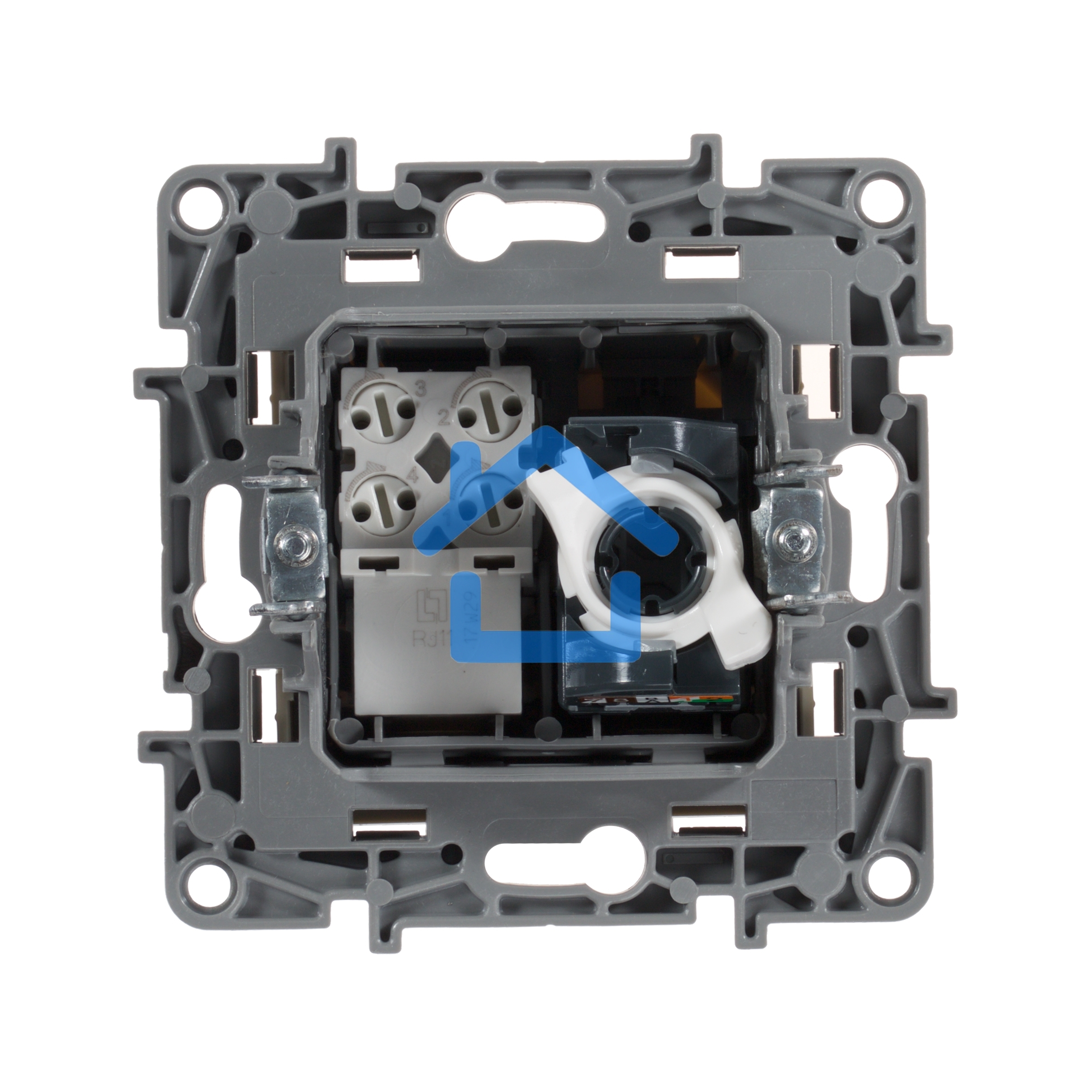 Розетка RJ11+RJ45 к. 5 UTP, сл. кость ETIKA Розетка RJ11+RJ45 к. 5 UTP, сл. кость