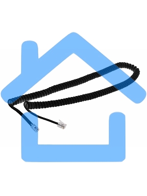 Телефонный шнур, витой трубочный RJ-10(4P-4C), длина 4 метра, черный Rexant