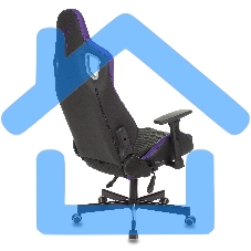 Кресло игровое Knight OUTRIDER черный/фиолетовый ромбик эко.кожа с подголов. крестовина металл