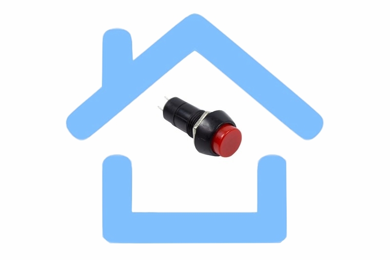 Выключатель-кнопка Rexant 250V 1А (2с) (ON)-OFF Б/Фикс красная