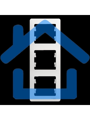 Рамка 3-м Glossa верт. бел. SchE GSL000107