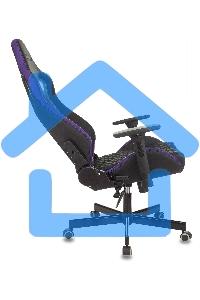 Кресло игровое Knight OUTRIDER черный/фиолетовый ромбик эко.кожа с подголов. крестовина металл