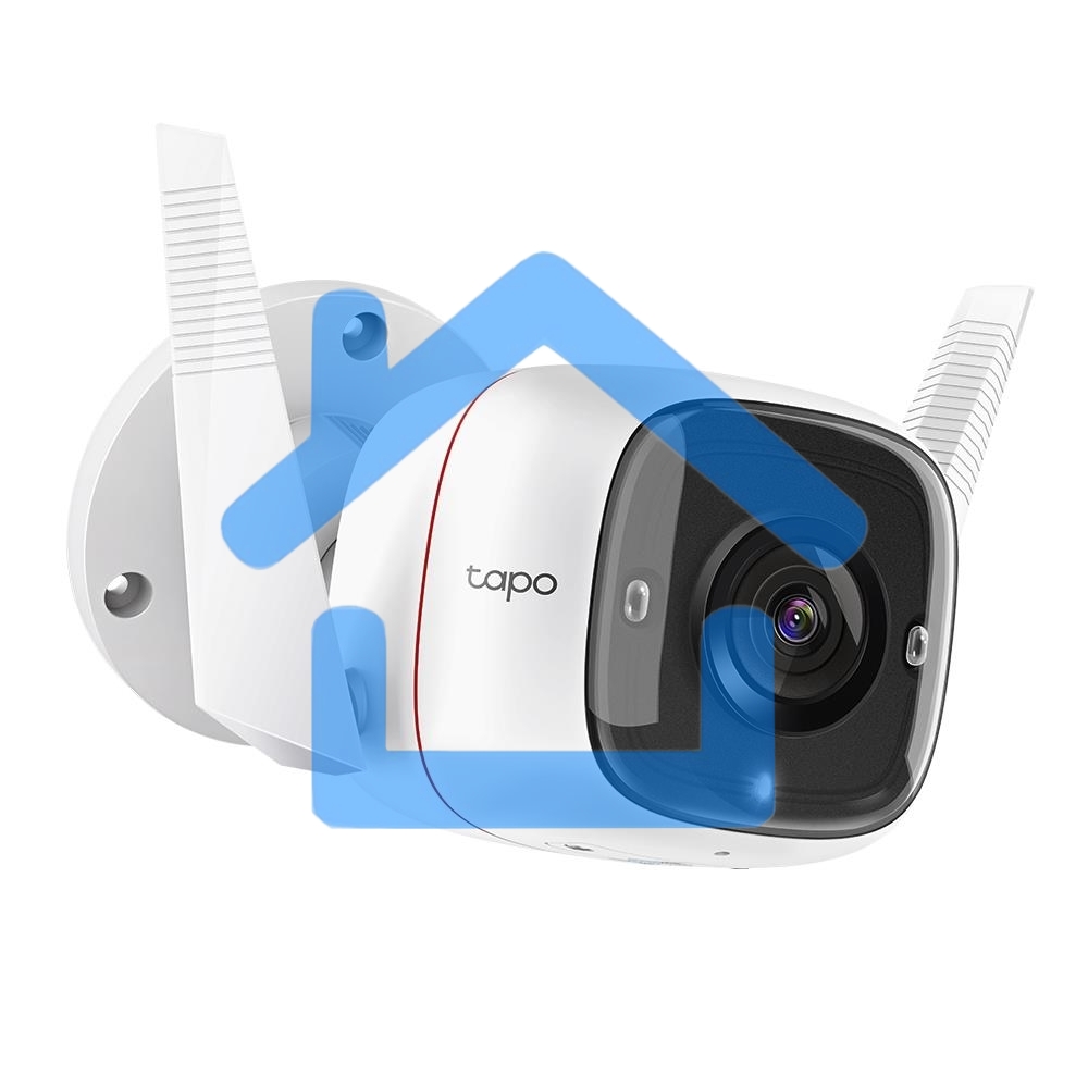 Видеокамера IP TP-Link Tapo C310 White 3MP indoor & outdoor IP camera, 30m Night Vision, IP66 dust & waterproof, Motion Detection and Notification, 2-way Audio, supports Micro SD card storage, easy setup with APP