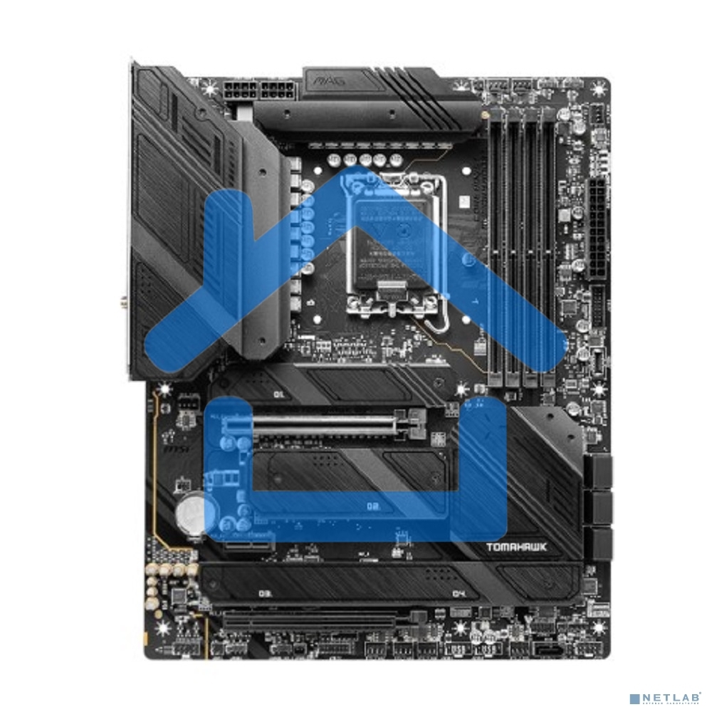 Материнская плата MSI MAG Z790 TOMAHAWK WIFI, LGA 1700, Intel Z790, 4xDDR5, 7xSATA, 4xM.2, 1xPCIe 4.0 x4, 1xPCIe 5.0 x16, 1xHDMI, 1xDP, 1x2.5Gb LAN, 4xUSB-A 3.2 Gen 1, 4xUSB-A 3.2 Gen 2, 1xUSB-C 3.2 Gen 2, 1xUSB-C 3.2 Gen 2x2, 5x3.5 мм, 7.1, Standard-ATX