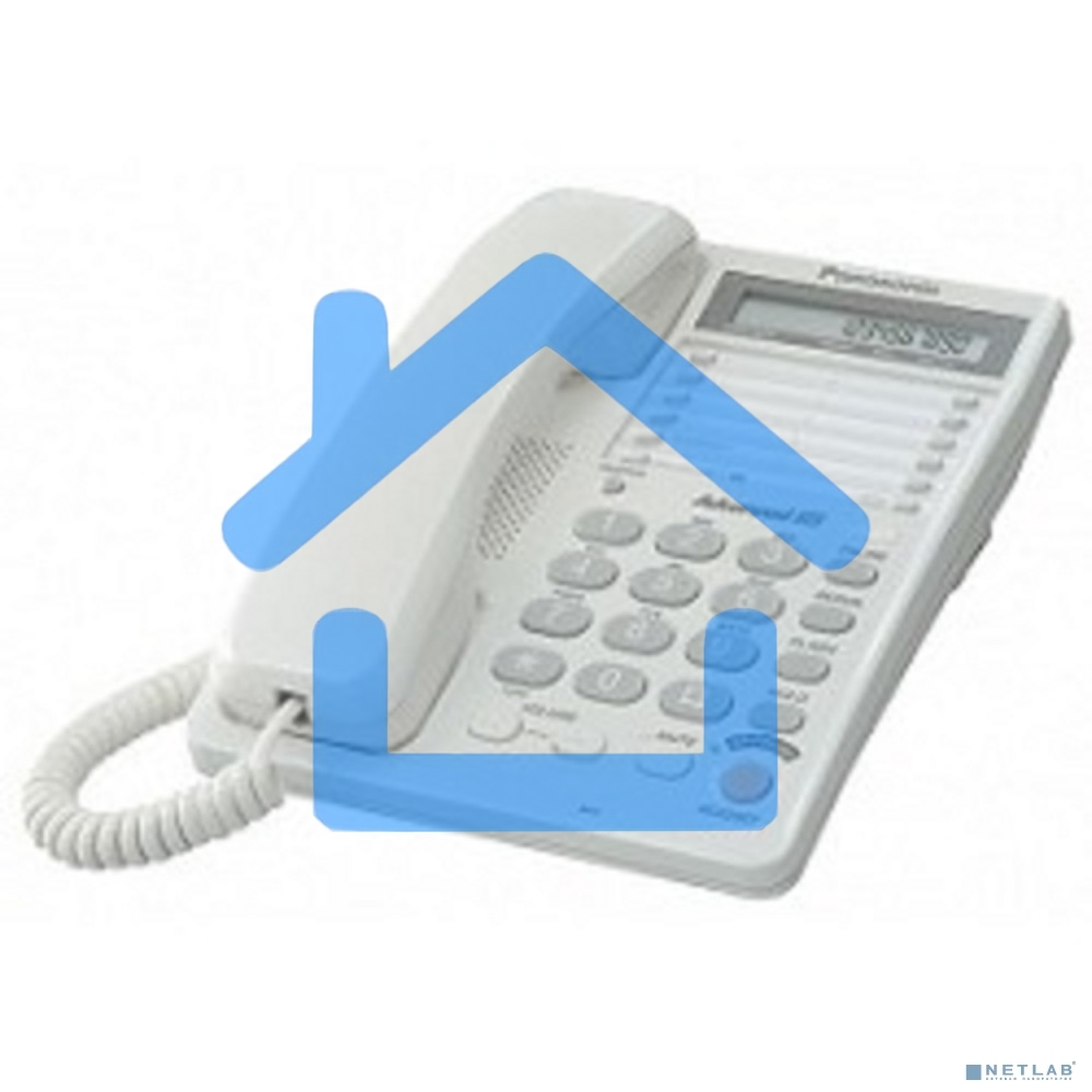 Телефон проводной Panasonic KX-TS2365RUW белый 16-зн ЖКД, однокноп.набор 20 ном., автодозвон, спикерфон