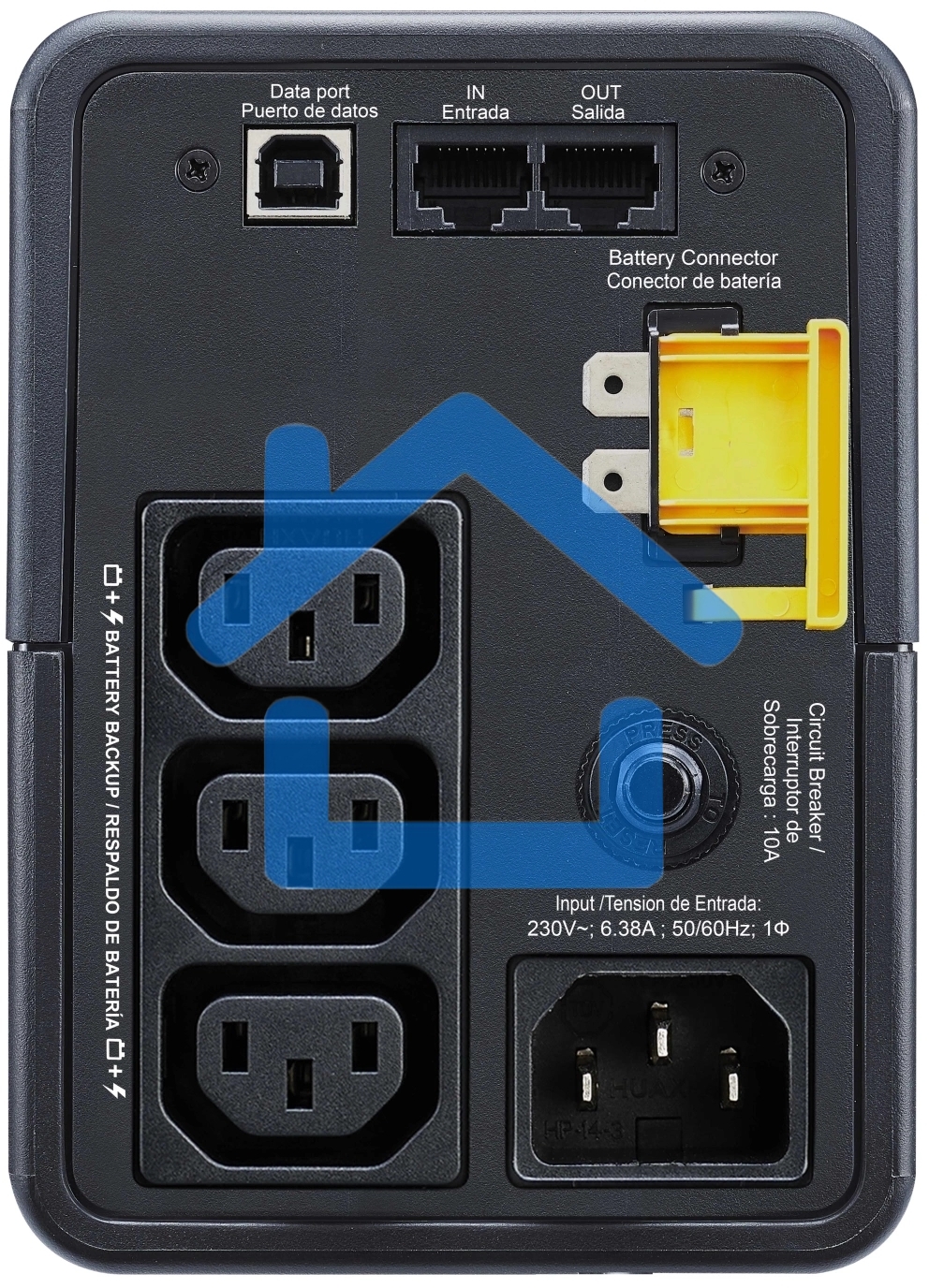 Источик бесперебойного питания APC Back-UPS 500VA/300W, 230V, 3xC13, USB, Data/DSL protect.,1 year warranty