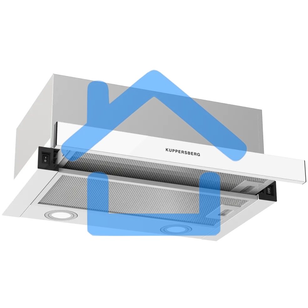 Вытяжка встраиваемая Kuppersberg Slimhit 50 WG белый, 50 см, 750 куб. м/ч, 51 дБ