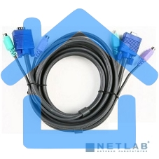 Кабель KVM консольный. CABLE SP18F--HD15F/MD6F*2/USBA F*2,L:27CM