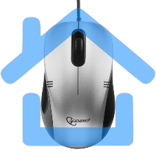 Мышь проводная Gembird MOP-100-S серебристый, 1000 dpi, USB, кнопки - 3