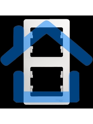Рамка 2-м Glossa верт. белый SchE GSL000106