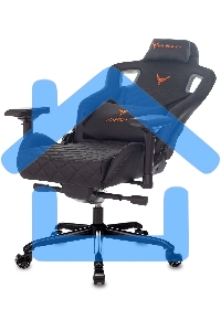 Кресло игровое Knight TITAN черный ромбик эко.кожа с подголов. крестовина металл