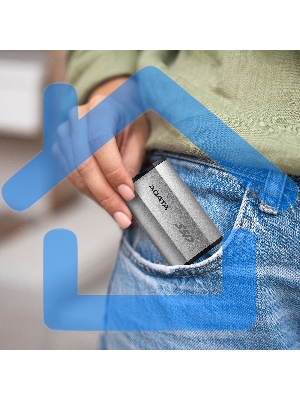 Внешний SSD ADATA SD810, 4TB, USB 3.2 Gen 2x2 Type-C, R/W 2000/2000, серебристый